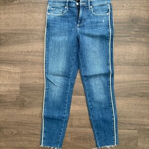 Banana Republic Blue Cropped Jeans with White Trim